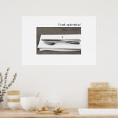 Denk optimistisch! poster (Küche)