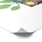 Denk positiv, motivierend Boho Federposter Poster (Ecke)