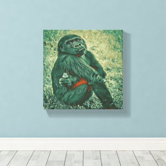 Denkaffe Leinwanddruck (Insitu (Holzboden))