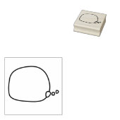 Denkblase oder Ballon des Handwerks - rechts gesch Gummistempel (Stempel)