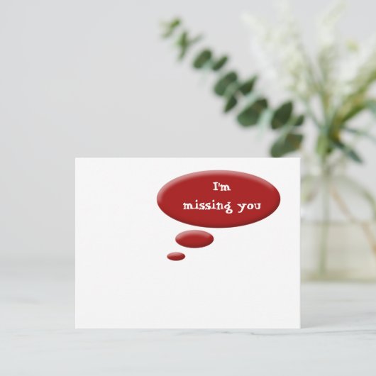 Denkblase Postkarte (Stehend Vorderseite)