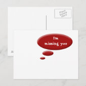 Denkblase Postkarte (Vorne/Hinten)