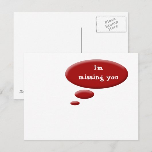 Denkblase Postkarte (Vorne/Hinten)