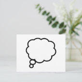 Denkblase Postkarte (Stehend Vorderseite)