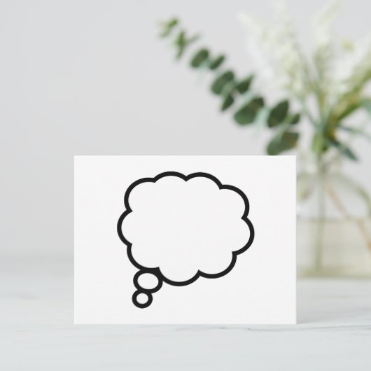 Denkblase Postkarte (Stehend Vorderseite)