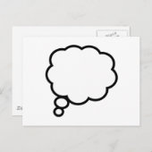Denkblase Postkarte (Vorne/Hinten)