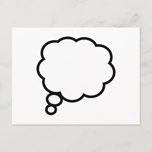 Denkblase Postkarte (Vorderseite)