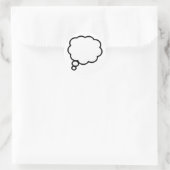 Denkblase Runder Aufkleber (Tasche)