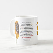 Denke an diese Dinge Kaffeetasse (Vorderseite Links)