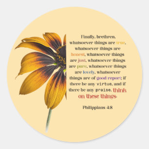 Denke an diese Dinge Runder Aufkleber