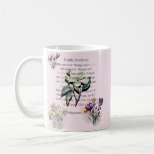 Denke an diese Dinge Schrift Kaffeetasse
