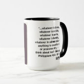 Denke an diese Dinge Tasse (VorderseiteRechts)