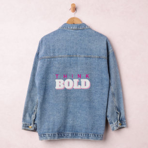 Denke an eine mutige Jeansjacke