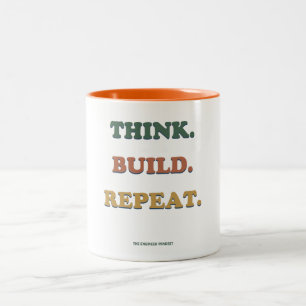 Denke Baue Wiederhole Ingenieur Zweifarbige Tasse