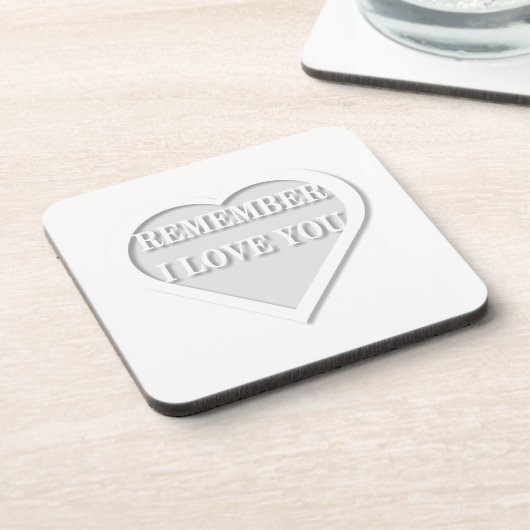 Denke daran, dass ich dich Liebe Getränkeuntersetzer (Linke Seite)