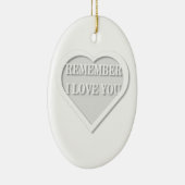 Denke daran, dass ich dich Liebe Keramik Ornament (Rechts)