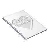 Denke daran, dass ich dich Liebe Notizblock (Rechte Seite)