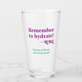 Denke daran, hydriert zu bleiben glas