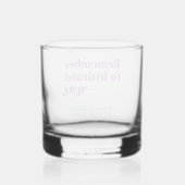 Denke daran, hydriert zu bleiben whiskyglas (Rückseite)