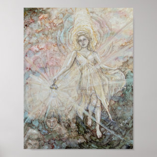 "Denke daran, wer du bist: Licht ist das Sein. Poster