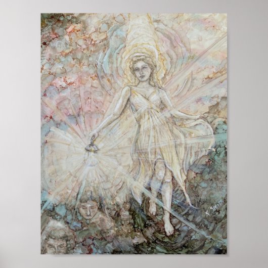 "Denke daran, wer du bist: Licht ist das Sein. Poster (Vorne)