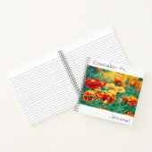 Denke daran zu blühen Ringelblumen Notizbuch (Innenseite)