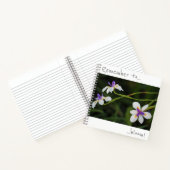 Denke daran zu blühen Wild Iris Blumen Notizbuch (Innenseite)