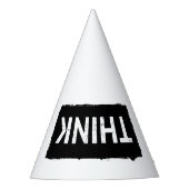 DENKE einfach ... Funny Dumb Nerdy Stupid Dunce Ca Partyhütchen (Vorderseite)