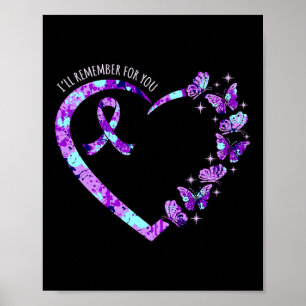 Denke Für Dich Alzheimerheimer Bewusstsein Purpur Poster