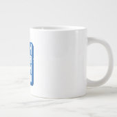 Denke Größer Arbeite Härter Jumbo-Tasse (Rechts)