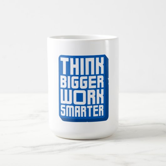 Denke Größer Arbeite Härter Kaffeetasse (Mittel)