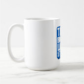 Denke Größer Arbeite Härter Kaffeetasse (Links)