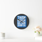 Denke größer Arbeite härter Runde Wanduhr (Zuhause)