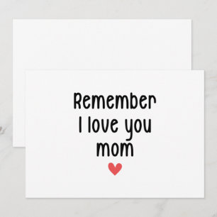Denke ich liebe dich Mama Muttertags-Geschenke lus Einladung