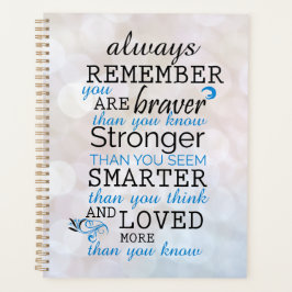 Denke immer daran, dass du tapfer bist planer