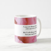 "Denke immer daran" Tasse (VorderseiteRechts)