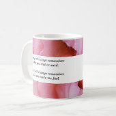 "Denke immer daran" Tasse (Vorderseite Links)