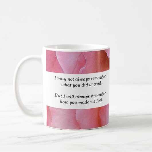 "Denke immer daran" Tasse (Links)