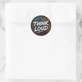 Denke laut – Graffiti Brainpower Aufkleber (Tasche)