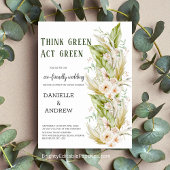Denke ökologisch Act Green Öko Friendly Wedding Po Poster