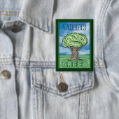 Denke ökologisch Brain Button (Insitu)