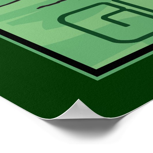 Denke ökologisch Brain Poster (Ecke)