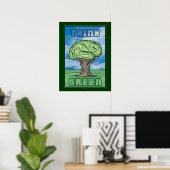 Denke ökologisch Brain Poster (Heimbüro)