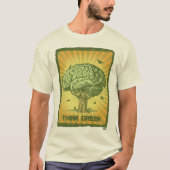 Denke ökologisch Brain Tree T-Shirt (Vorderseite)