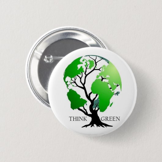 Denke ökologisch button (Vorne & Hinten)