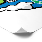 Denke ökologisch Earth Poster (Ecke)