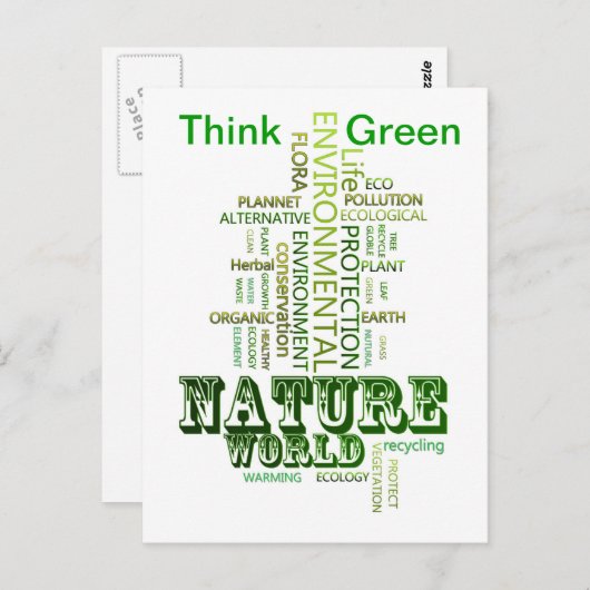denke ökologisch Environmental Postcard Postkarte (Vorne/Hinten)