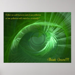 Denke ökologisch Inspiration Poster