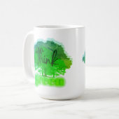 Denke ökologisch kaffeetasse (Vorderseite Links)
