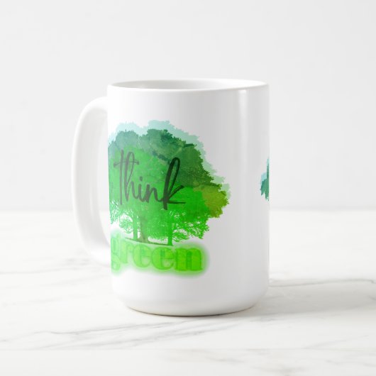 Denke ökologisch kaffeetasse (Vorderseite Links)